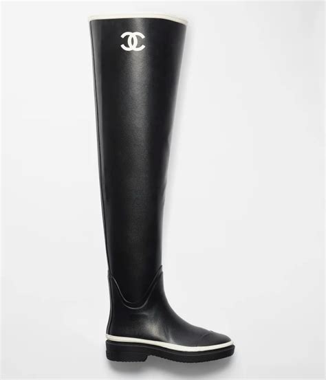 botas para lluvia chanel|chanel shoes.